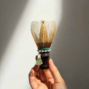Matcha Whisk with charm attached