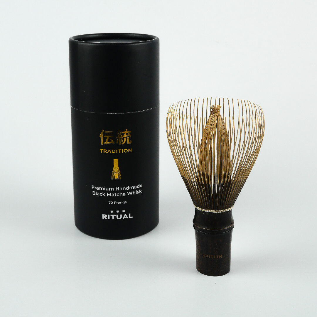 Premium Grade Handmade 70 Prongs Purple Bamboo Whisk – Tradition (伝統 – Dentō)